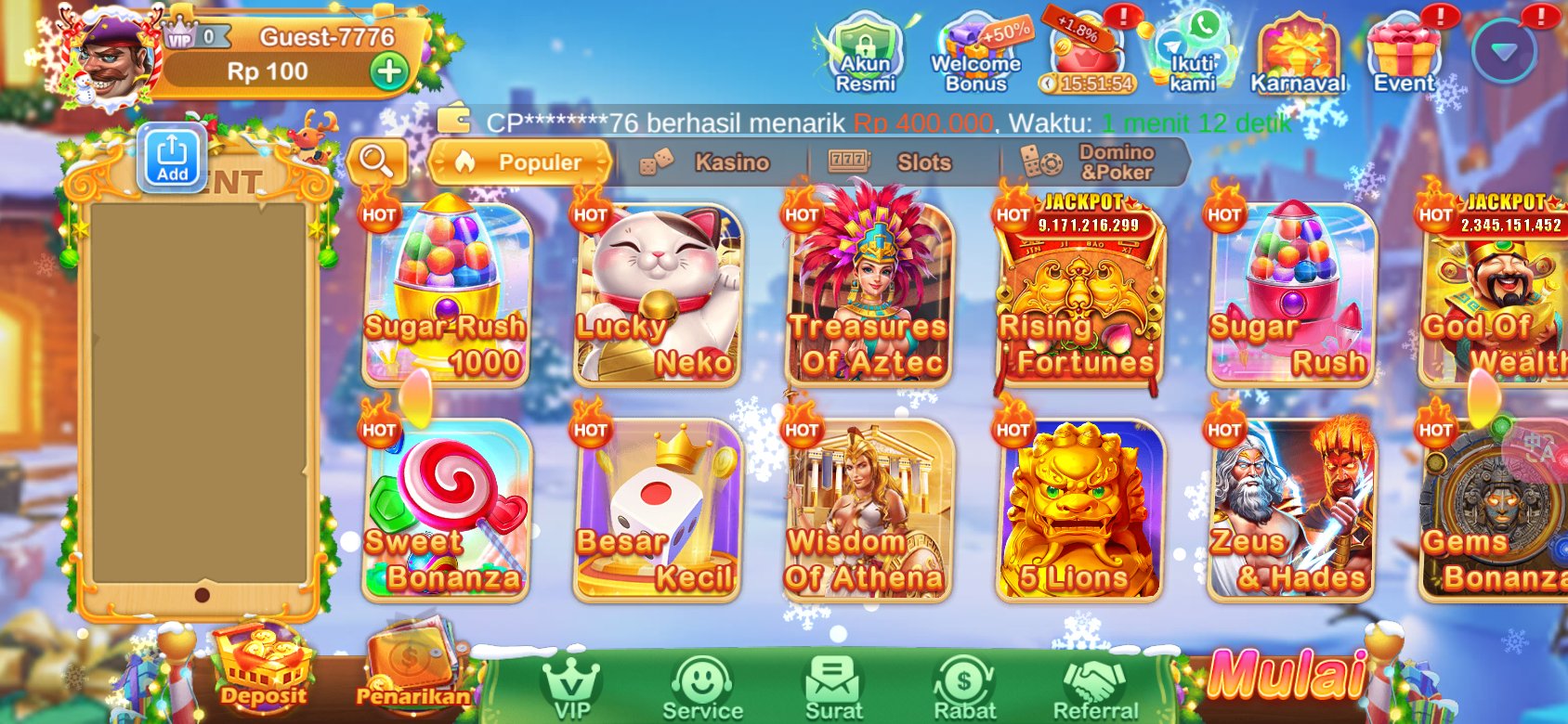Permainan slot terbaik dengan jackpot hingga miliaran di K3K3 2 4 3588 X.